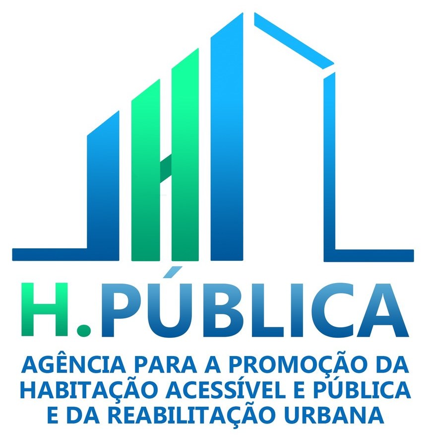 Logótipo: H-Pública - Agência para a Promoção da Habitação Acessível e Pública e da Reabilitação Urbana